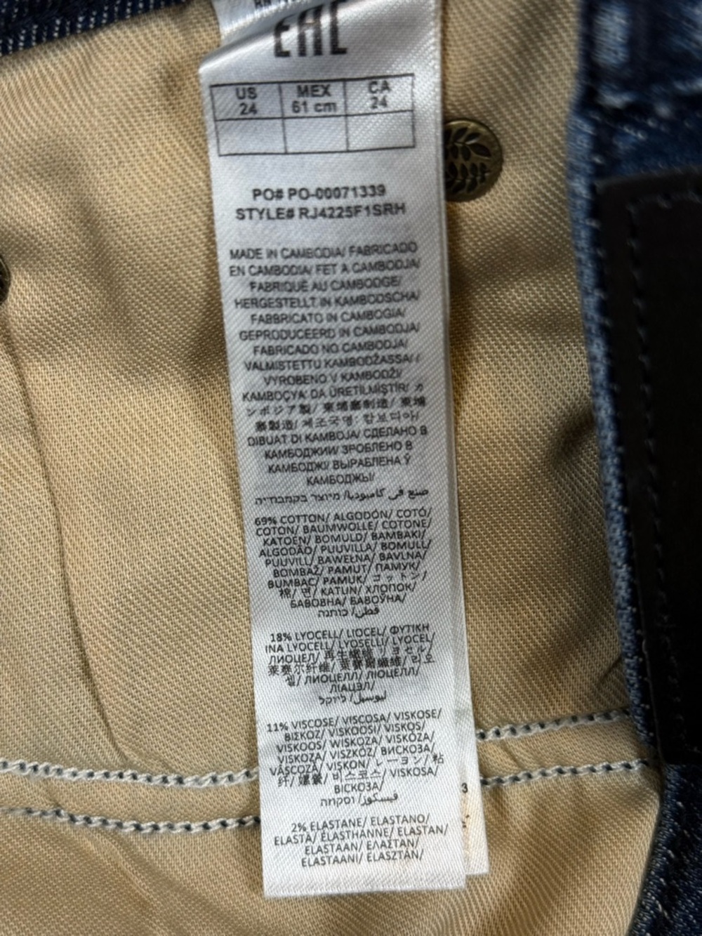 Rag & Bone The Peyton Mid Rise Bootcut Jeans Dark Wash Stretch Denim NWT Size 24 - Picture 5 of 9
